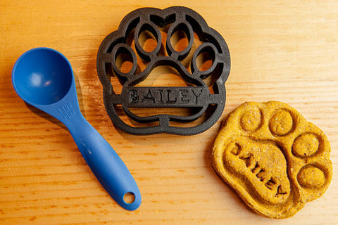 LARGE Dog Paw Personalized Cookie Cutter
